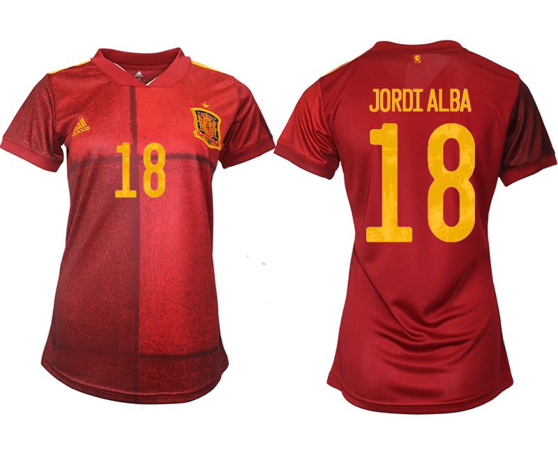 Cheap Women 2021-2022 Club Spain home aaa version red 18 Soccer Jerseys